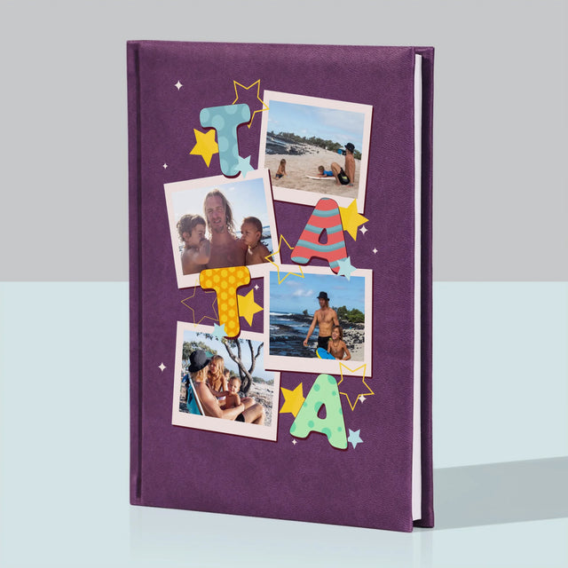 Fotokoláž: Písmenka Táta - Zápisník