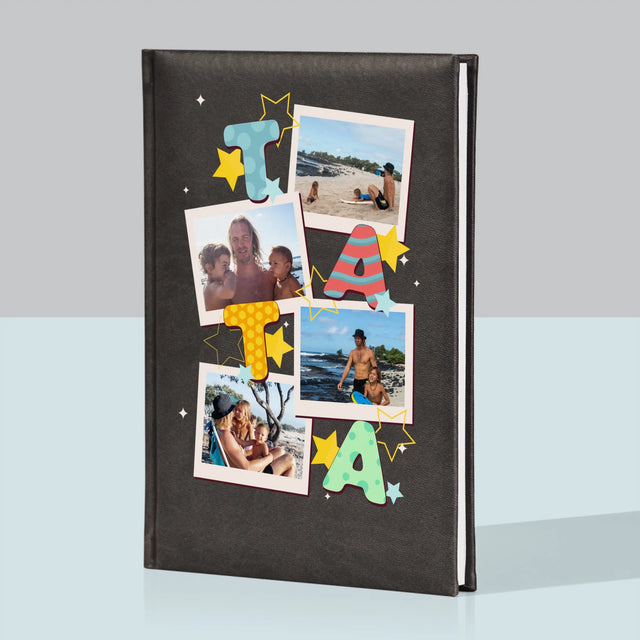 Fotokoláž: Písmenka Táta - Zápisník