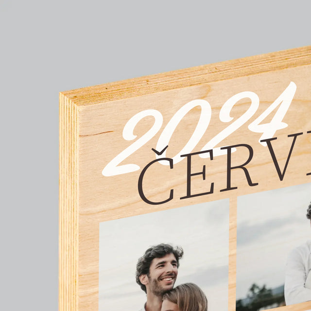 Fotokoláž: Mr&Mrs Datum - Tisk Na Dřevo