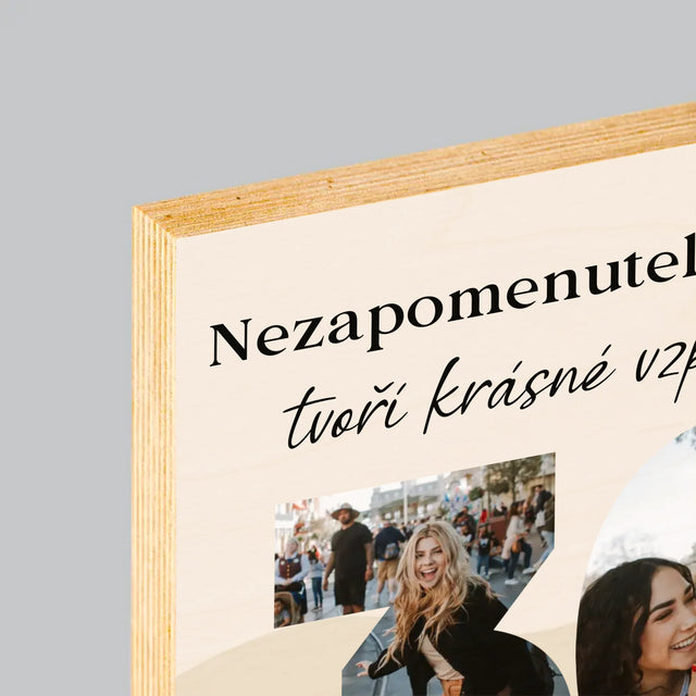Slovo Z Fotek: 30. Narozeniny - Tisk Na Dřevo