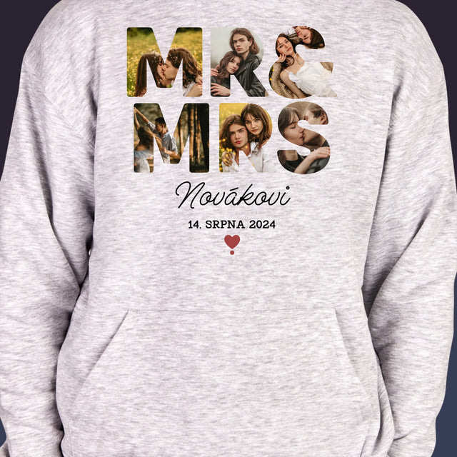 Slovo Z Fotek: Mr&Mrs - Pánská Mikina S Kapuci