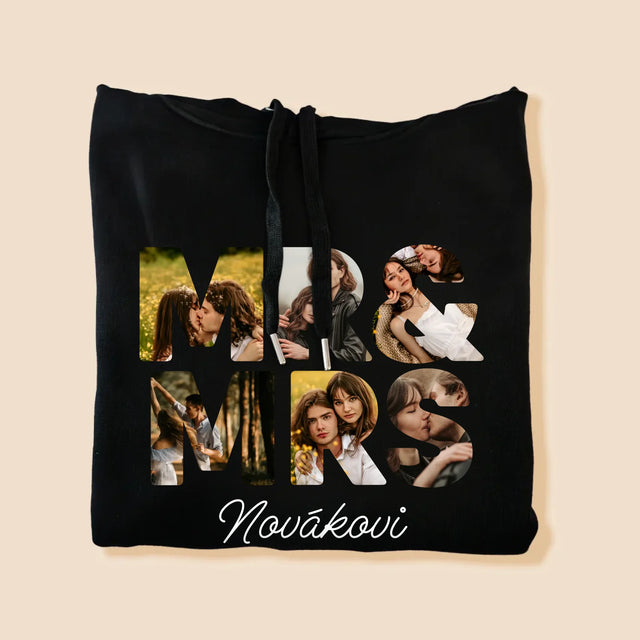 Slovo Z Fotek: Mr&Mrs - Pánská Mikina S Kapuci