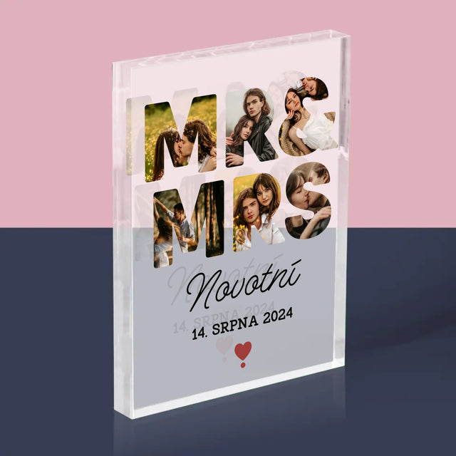 Slovo Z Fotek: Mr&Mrs - Akrylový Blok