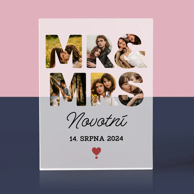 Slovo Z Fotek: Mr&Mrs - Akrylový Blok