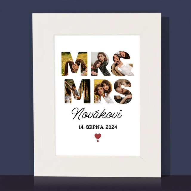 Slovo Z Fotek: Mr&Mrs - Fotorámeček