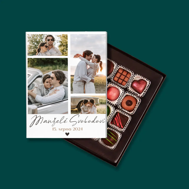 Fotokoláž: Manželé - Pralinky