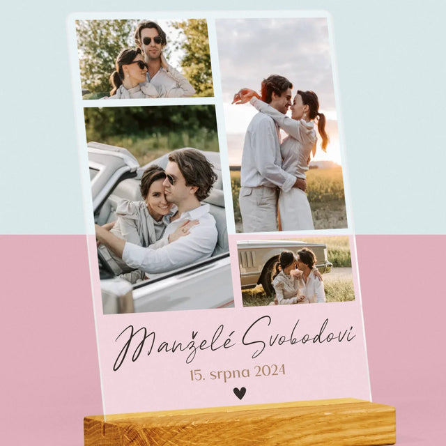 Fotokoláž: Manželé - Tisk Na Akrylovém Skle