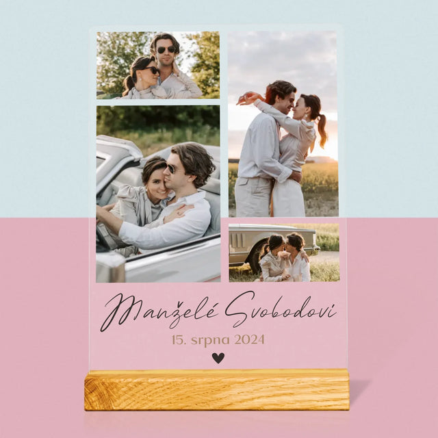 Fotokoláž: Manželé - Tisk Na Akrylovém Skle