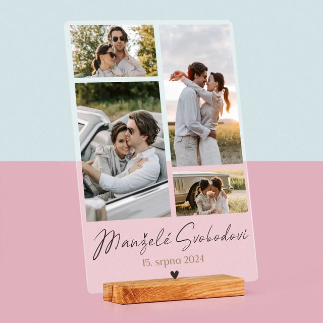 Fotokoláž: Manželé - Tisk Na Akrylovém Skle