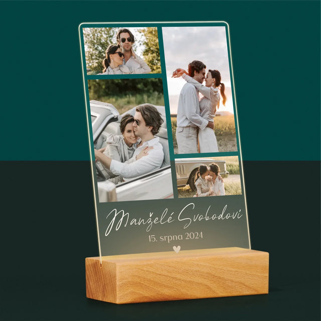 Fotokoláž: Manželé - Tisk Na Akrylovém Skle