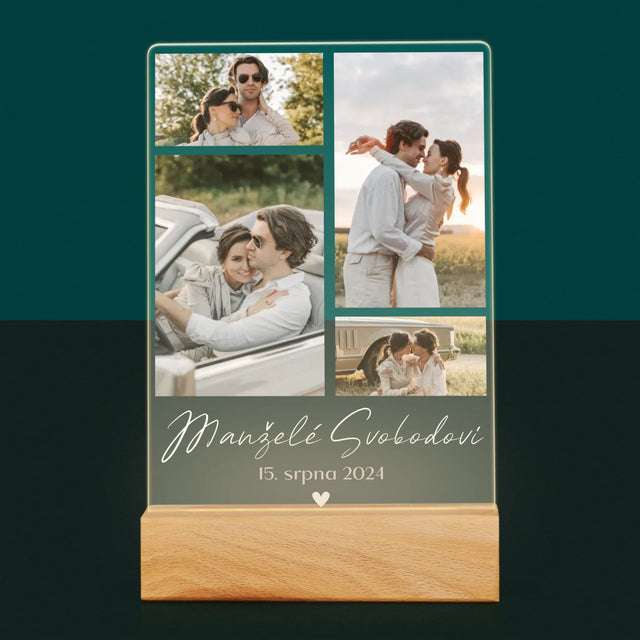 Fotokoláž: Manželé - Tisk Na Akrylovém Skle