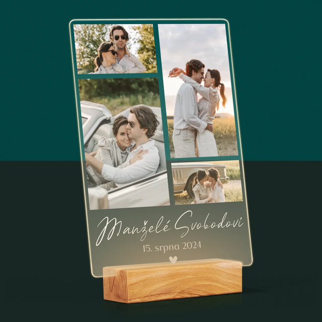 Fotokoláž: Manželé - Tisk Na Akrylovém Skle