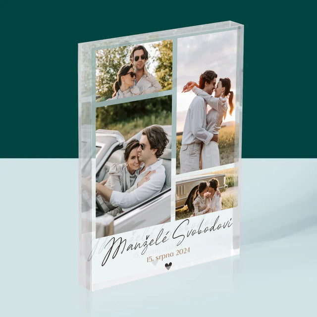 Fotokoláž: Manželé - Akrylový Blok