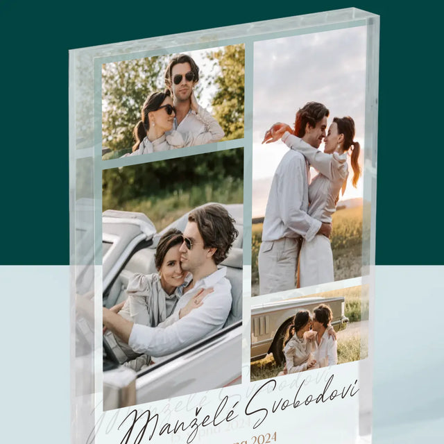 Fotokoláž: Manželé - Akrylový Blok