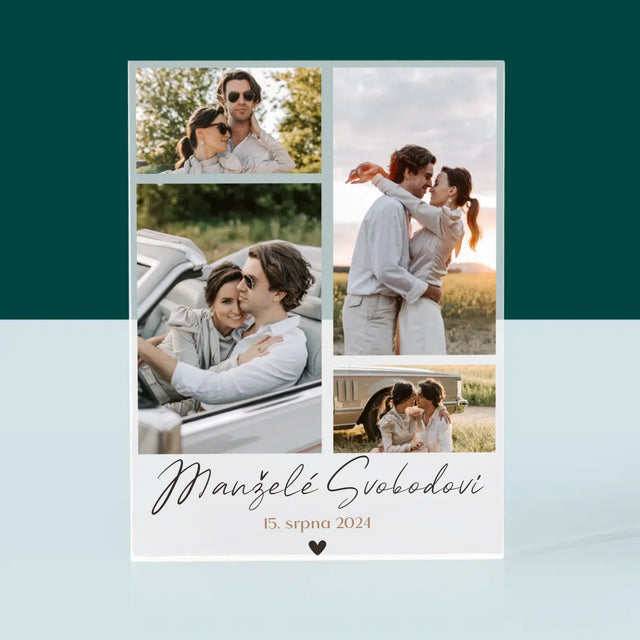 Fotokoláž: Manželé - Akrylový Blok