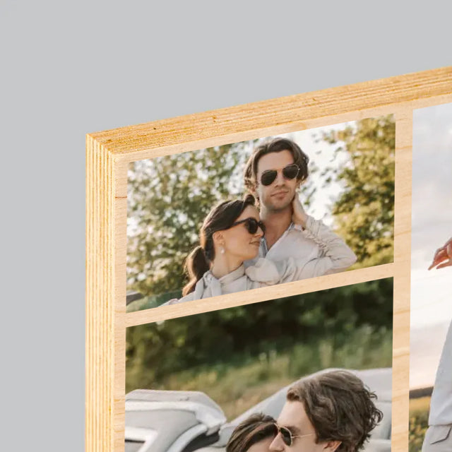 Fotokoláž: Manželé - Tisk Na Dřevo