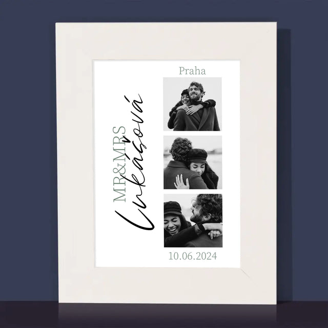 Fotokoláž: Mr&Mrs Svatební - Fotorámeček