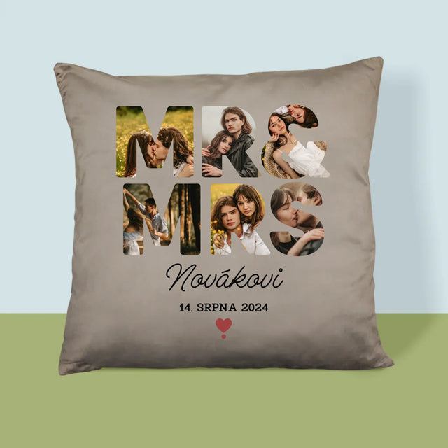 Slovo Z Fotek: Mr&Mrs - Polštář