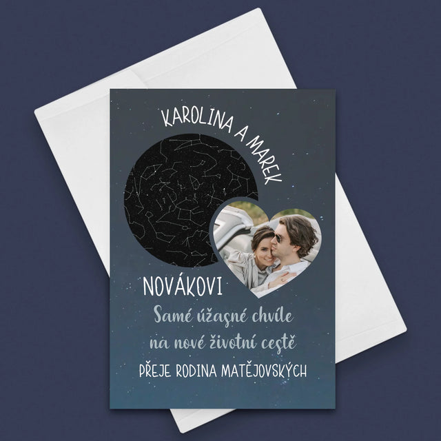 Hvězdná Mapa: Nová Životní Cesta Svatba - Přání