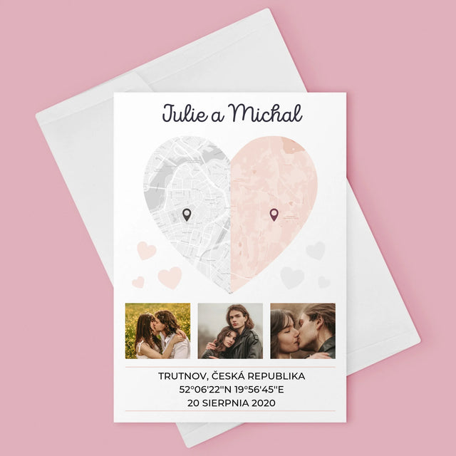 Mapa Města: Dvě Poloviny Srdce - Přání