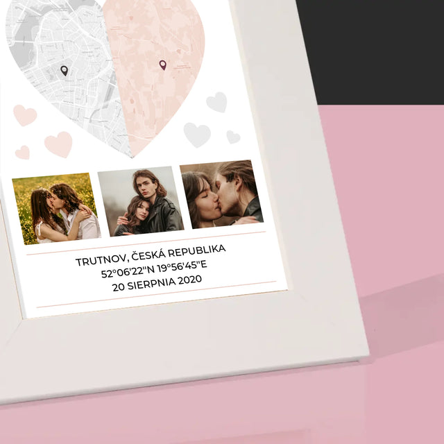 Mapa Města: Dvě Poloviny Srdce - Fotorámeček