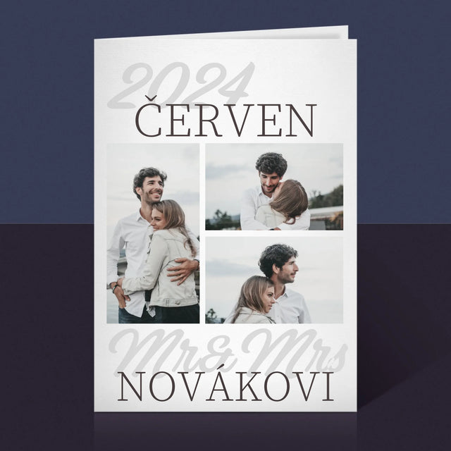 Fotokoláž: Mr&Mrs Datum - Přání
