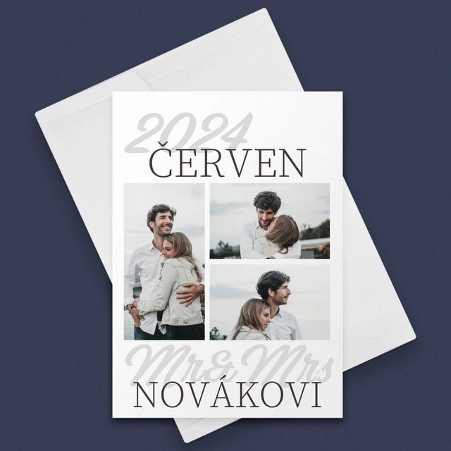 Fotokoláž: Mr&Mrs Datum - Přání