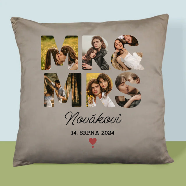 Slovo Z Fotek: Mr&Mrs - Polštář