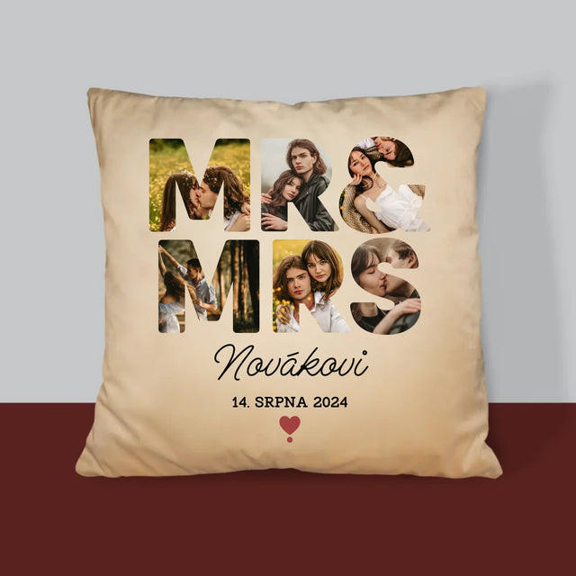 Slovo Z Fotek: Mr&Mrs - Polštář