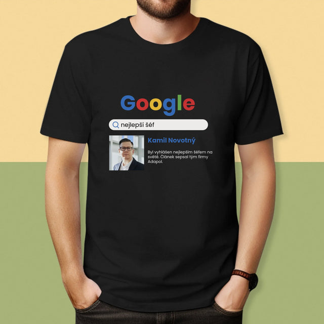 Fotka A Textem: Nejlepší Šéf Výsledek Google - Pánské Tričko