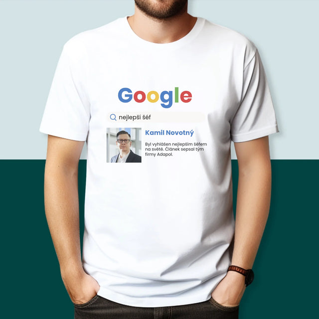 Fotka A Textem: Nejlepší Šéf Výsledek Google - Pánské Tričko