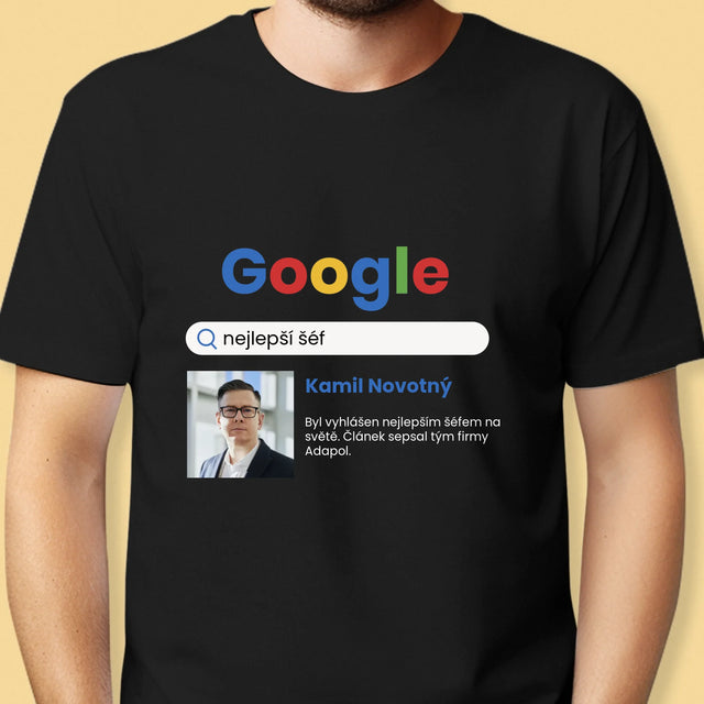 Fotka A Textem: Nejlepší Šéf Výsledek Google - Pánské Tričko
