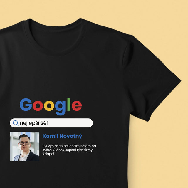 Fotka A Textem: Nejlepší Šéf Výsledek Google - Pánské Tričko