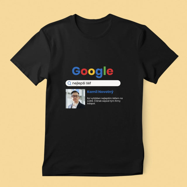 Fotka A Textem: Nejlepší Šéf Výsledek Google - Pánské Tričko