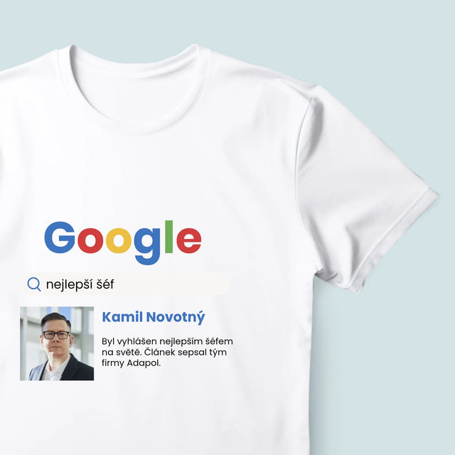 Fotka A Textem: Nejlepší Šéf Výsledek Google - Pánské Tričko