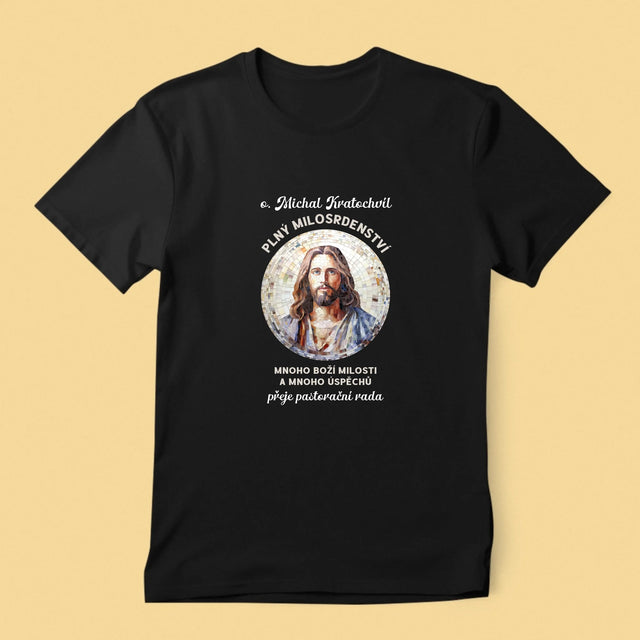 Jméno A Nápis: Důstojný Pán Plný Milosrdenství - Pánské Tričko