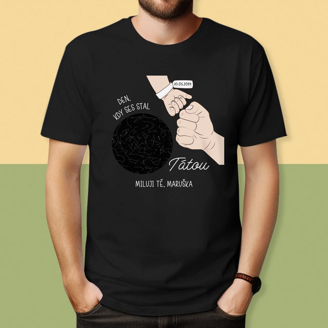 Hvězdná Mapa: Den, Kdy Ses Stal Tátou - Pánské Tričko