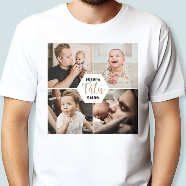 Fotokoláž: Pro Našeho Tátu - Pánské Tričko