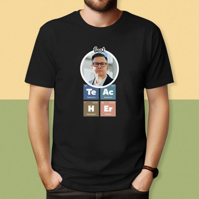 Fotka A Textem: Teacher Prvky - Pánské Tričko