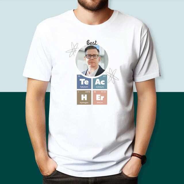 Fotka A Textem: Teacher Prvky - Pánské Tričko