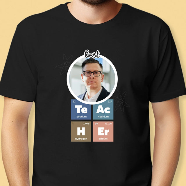 Fotka A Textem: Teacher Prvky - Pánské Tričko