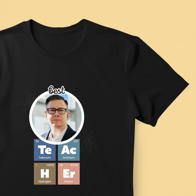 Fotka A Textem: Teacher Prvky - Pánské Tričko