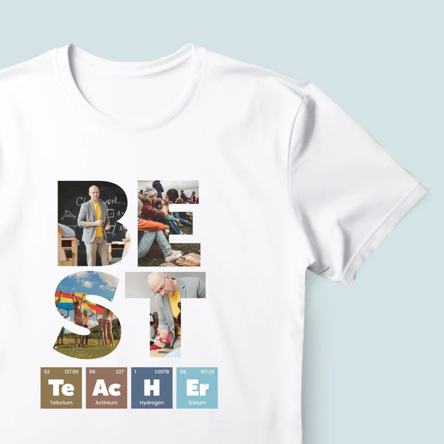 Slovo Z Fotek: Best Teacher Prvky - Pánské Tričko