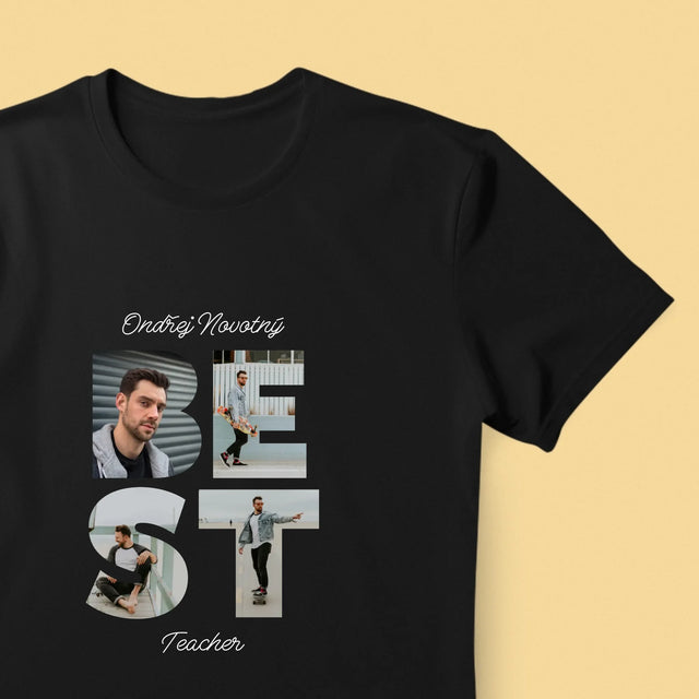 Slovo Z Fotek: Best Teacher - Pánské Tričko