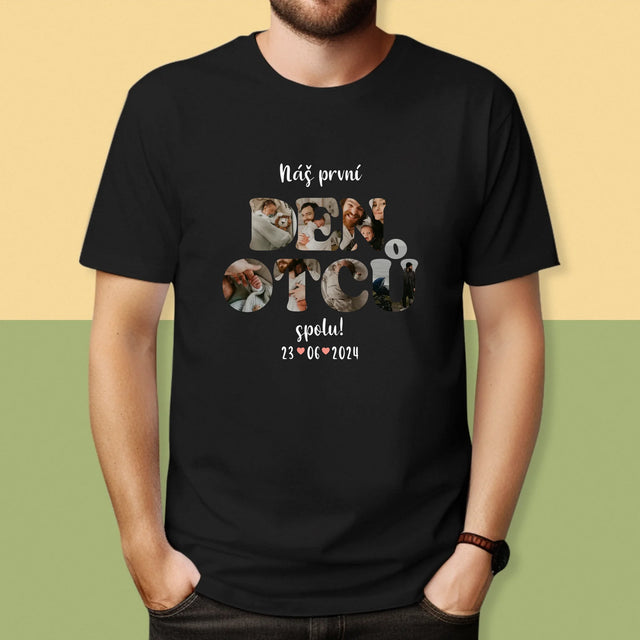 Slovo Z Fotek: Náš První Den Tátů - Pánské Tričko