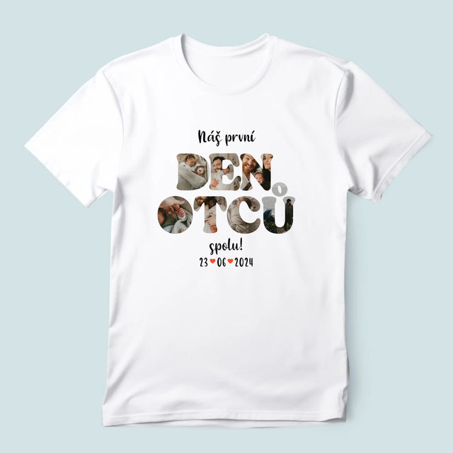 Slovo Z Fotek: Náš První Den Tátů - Pánské Tričko