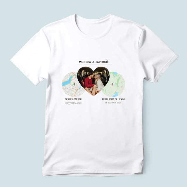 Mapa Města: Naše Místa - Pánské Tričko