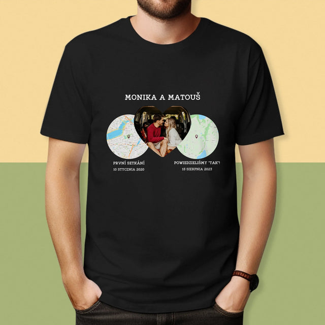 Mapa Města: Naše Místa - Pánské Tričko