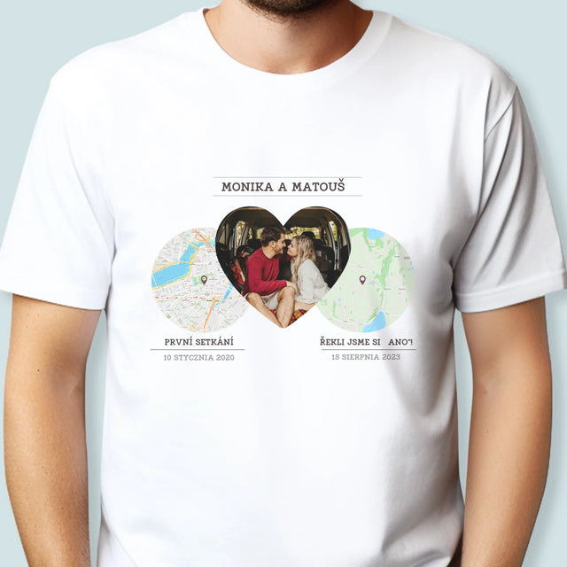 Mapa Města: Naše Místa - Pánské Tričko