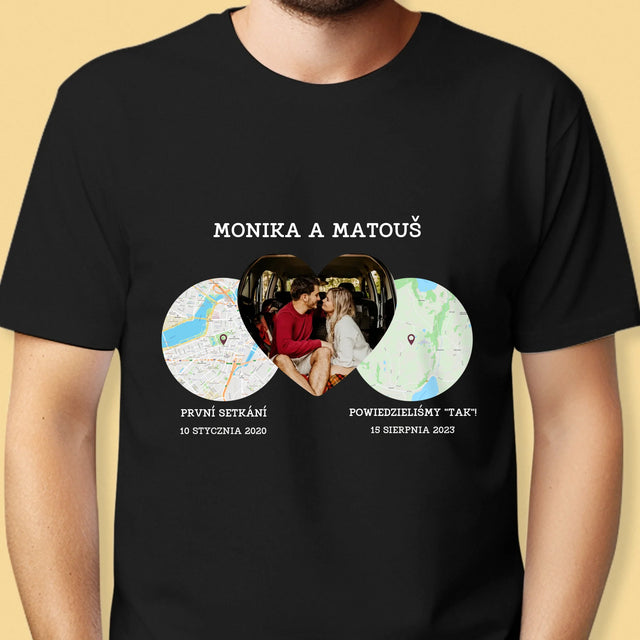 Mapa Města: Naše Místa - Pánské Tričko